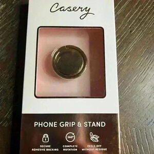 Gold phone grip and stand